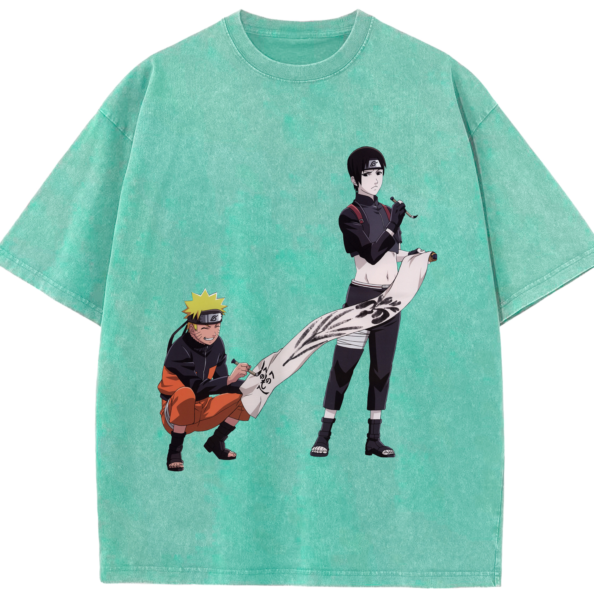 （画像用） NARUTO -ナルト- うずまき ナルト Uzumaki Naruto 綿100% ヴィンテージ風 半袖Tシャツ（フロントプリント）
